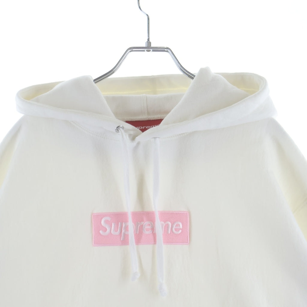 SUPREME(シュプリーム) 25AW Box Logo Hooded Sweatshirt ボックスロゴ スウェット プルオーバーパーカー ホワイト/ピンク