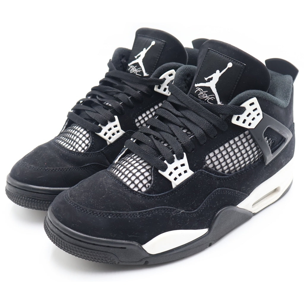 NIKE(ナイキ) AIR JORDAN 4 RETRO WHITE THUNDER エアジョーダン4 レトロ ホワイトサンダー ハイカットスニーカー ブラック US10/28cm FQ8138-001
