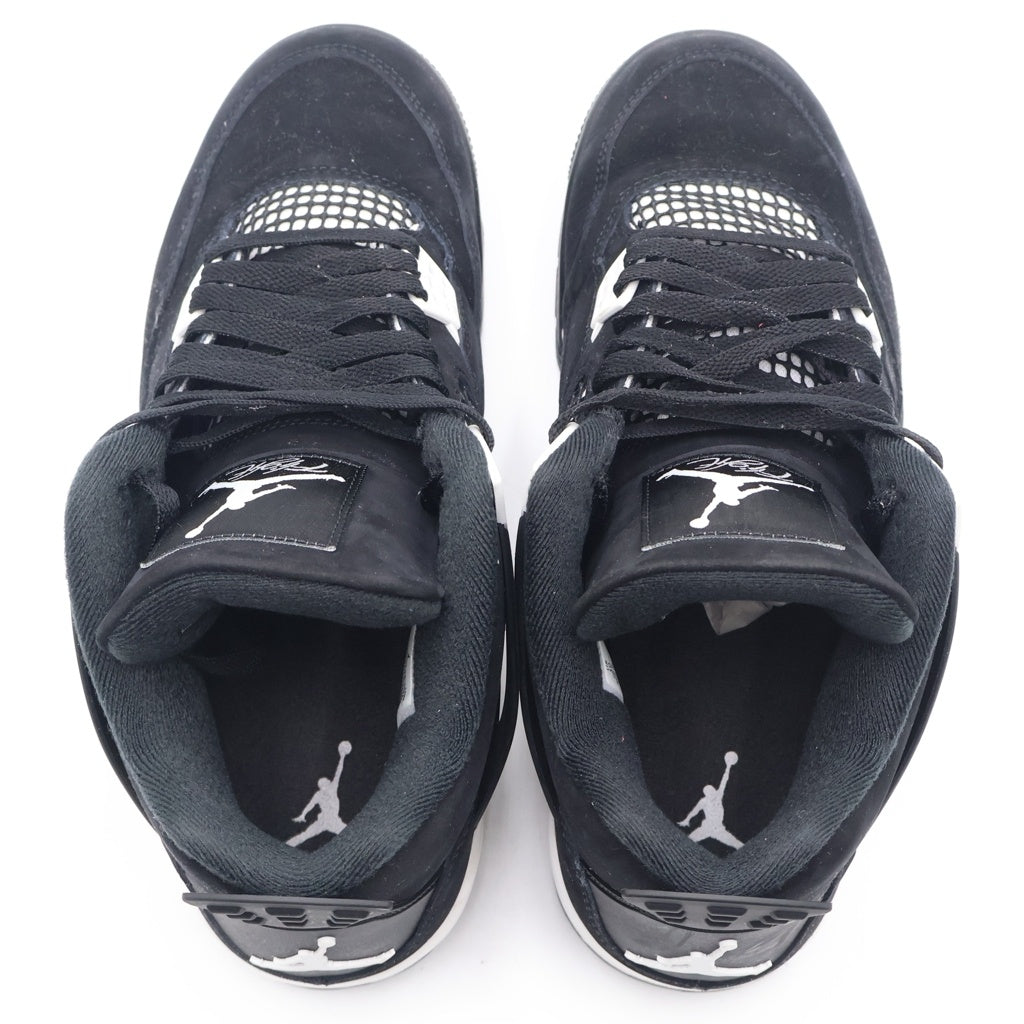 NIKE(ナイキ) AIR JORDAN 4 RETRO WHITE THUNDER エアジョーダン4 レトロ ホワイトサンダー ハイカットスニーカー ブラック US10/28cm FQ8138-001