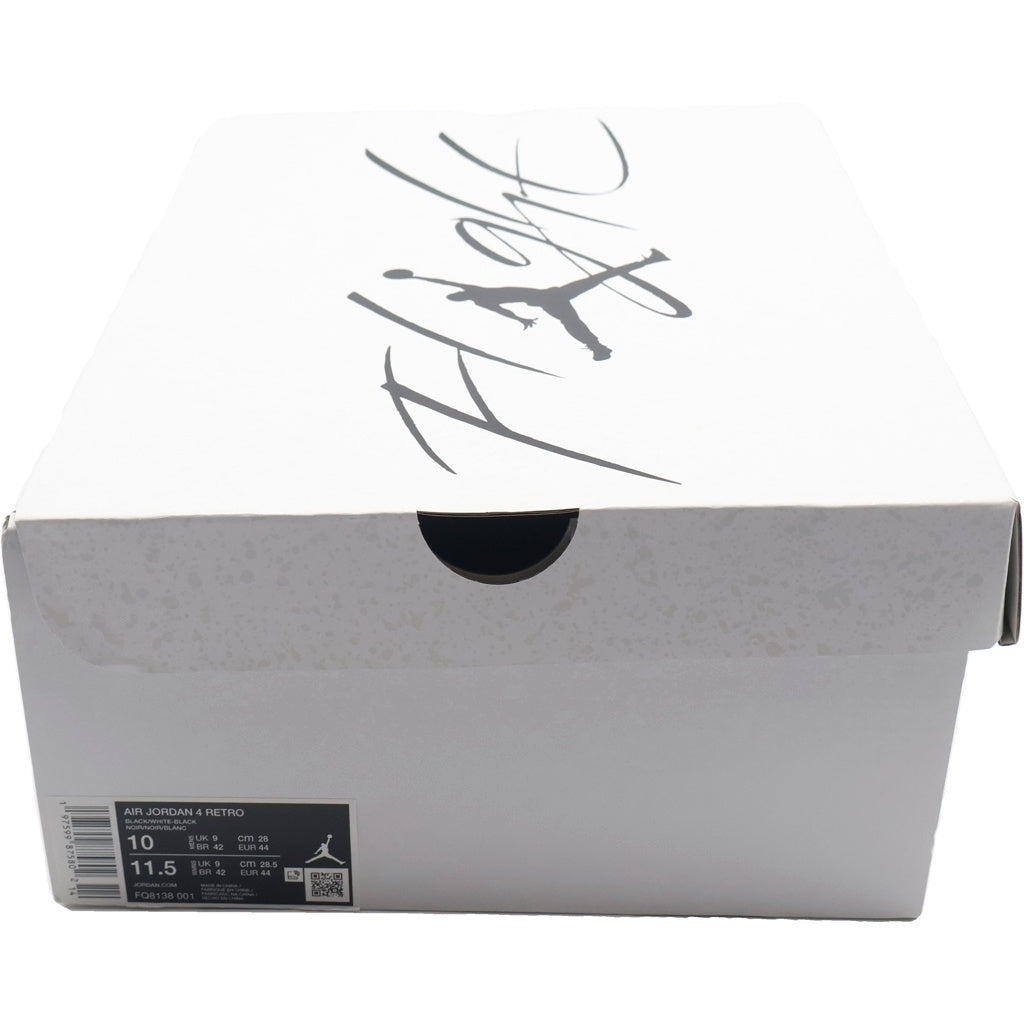 NIKE(ナイキ) AIR JORDAN 4 RETRO WHITE THUNDER エアジョーダン4 レトロ ホワイトサンダー ハイカットスニーカー ブラック US10/28cm FQ8138-001