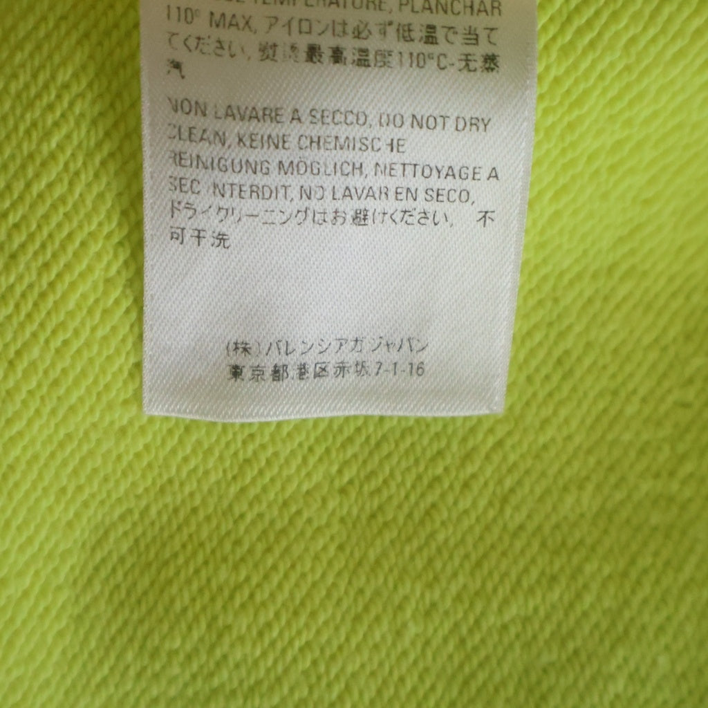 BALENCIAGA(バレンシアガ) 20AW CREW HOODIE ロゴプリント プルオーバースウェットフーディー パーカー イエロー 600583 TIV75