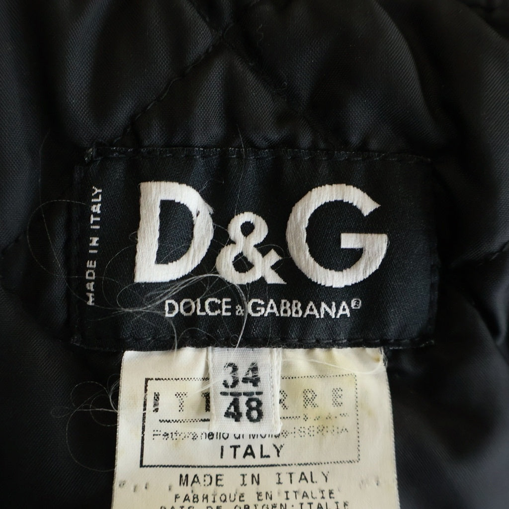 DOLCE & GABBANA(ドルチェアンドガッバーナ) イタリア製 ハイネック ジップアップナイロンジャケット オレンジ