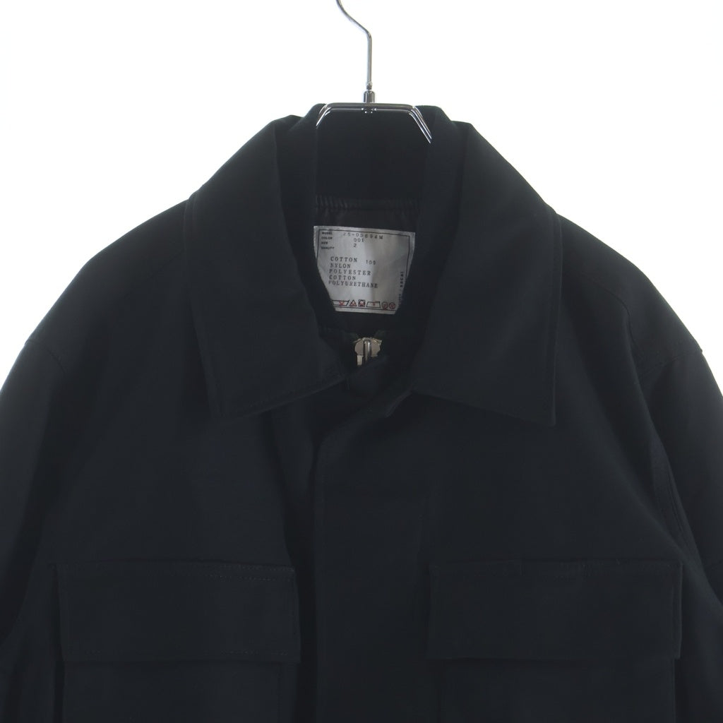 Sacai(サカイ) 25SS ×WTAPS COTTON BACK SATIN JACKET ダブルタップス コットン バック サテン ワークジャケット ブラック 25-03694M