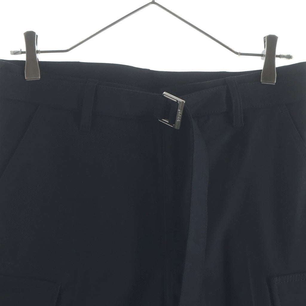 Sacai(サカイ) 25SS ×WTAPS COTTON BACK SATIN PANTS ダブルタップス コットン バック サテン カーゴパンツ ブラック 25-03695M