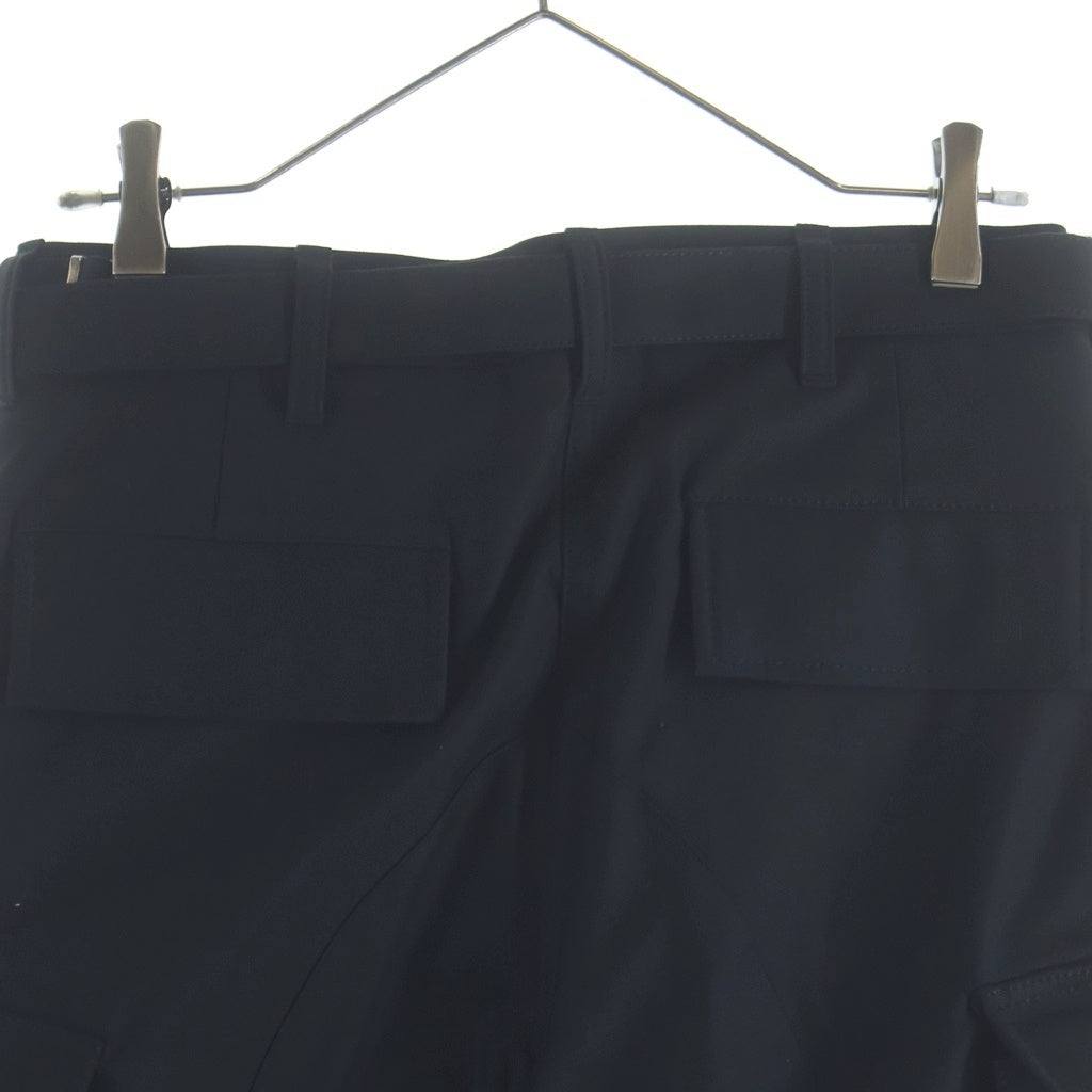 Sacai(サカイ) 25SS ×WTAPS COTTON BACK SATIN PANTS ダブルタップス コットン バック サテン カーゴパンツ ブラック 25-03695M