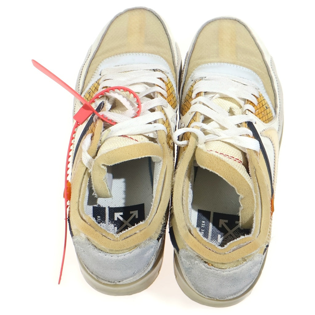 NIKE(ナイキ) ×OFF-WHITE AIR MAX 90 オフホワイト エアマックス90 ローカットスニーカー レディース ホワイト US6/24cm AA7293-100
