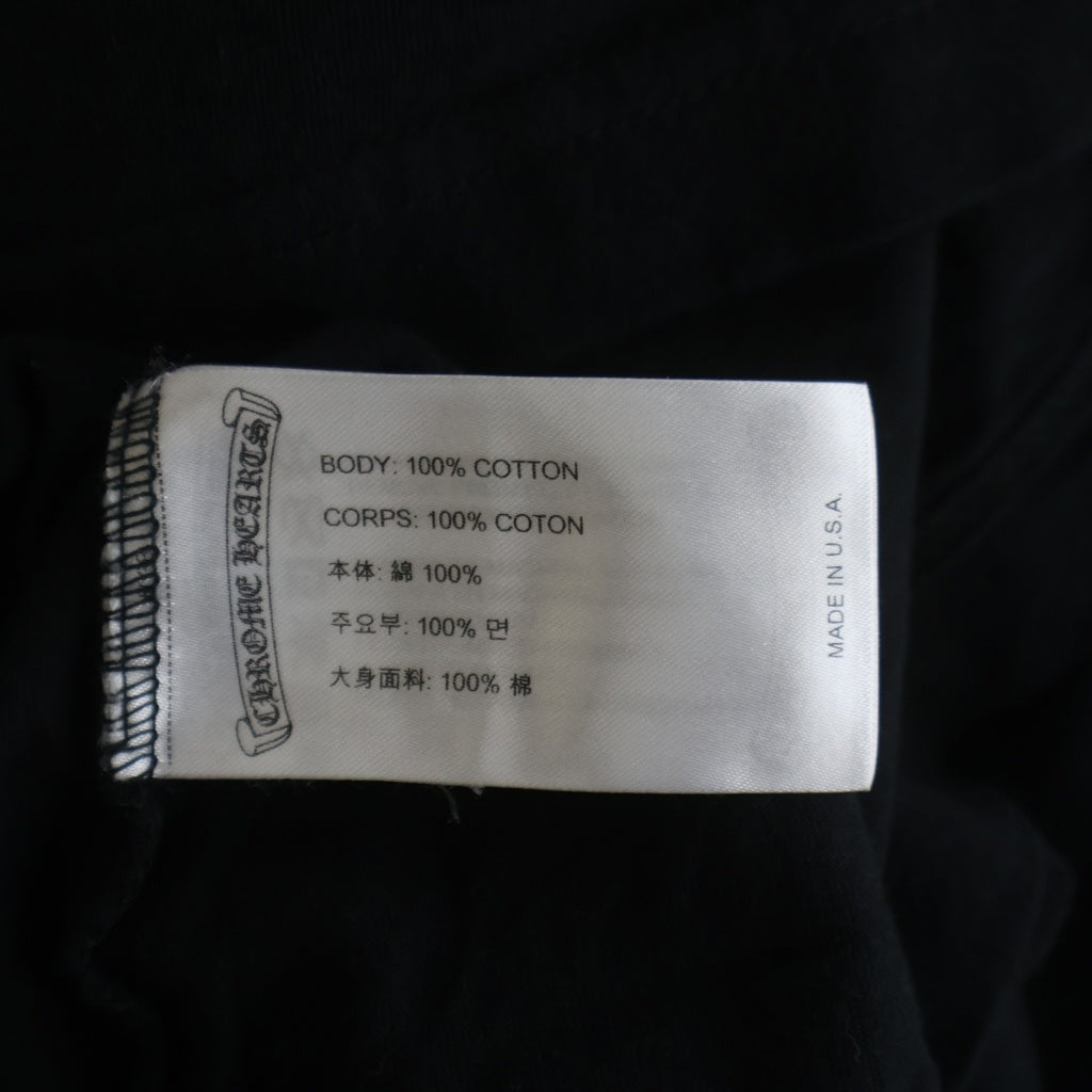 CHROME HEARTS(クロムハーツ) CAMO HORSESHOE L/S TEE バックホースシュー アームロゴ カモ柄プリント クルーネック 長袖Tシャツ カットソー ブラック