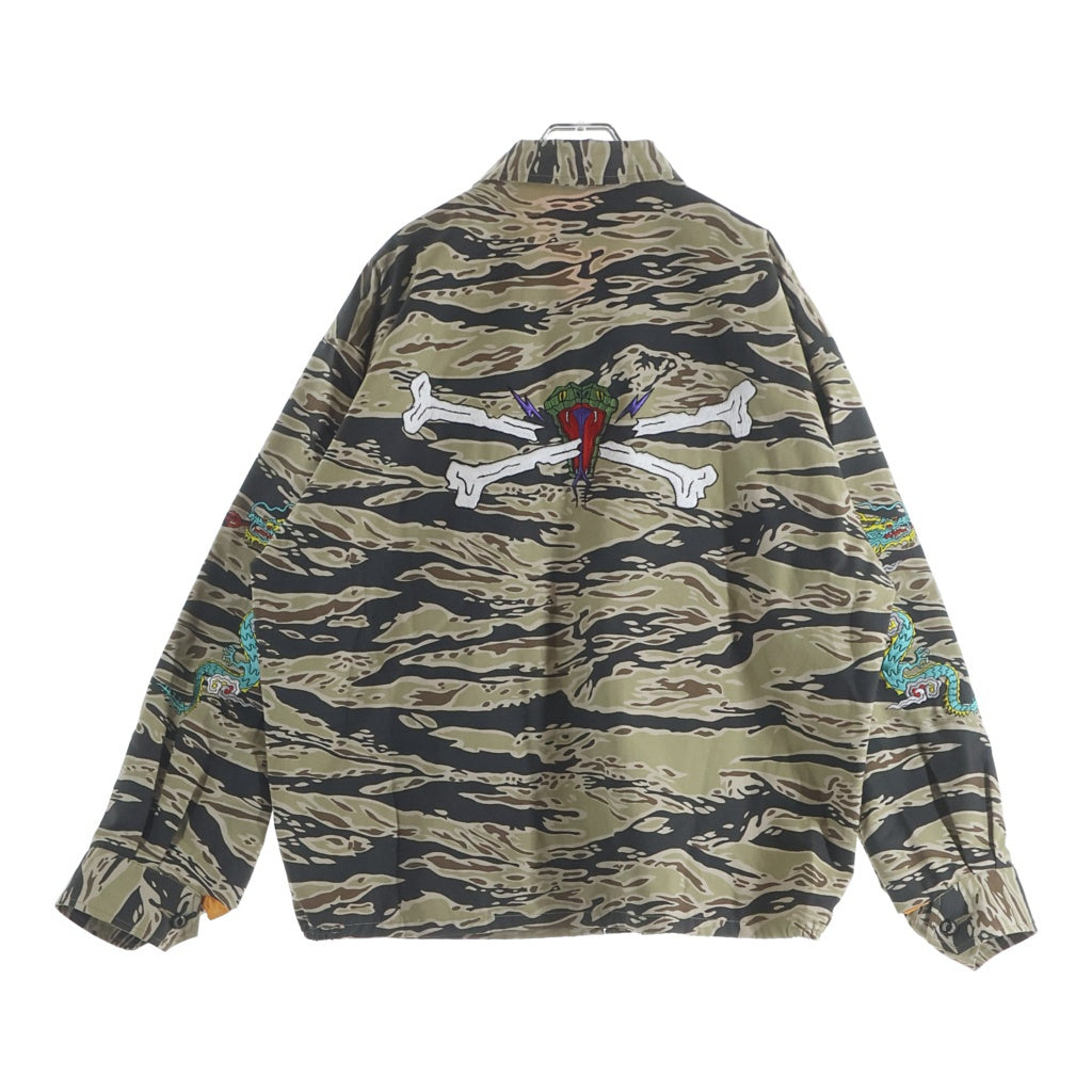 WACKO MARIA(ワコマリア) 25AW ×WOLF'S HEAD TIGER CAMO VIETNUM JACKET ウルブスヘッド タイガーカモ ベトナムジャケット ベトジャン ジップアップブルゾン ベージュ WOLFSHEAD-WM-ML13