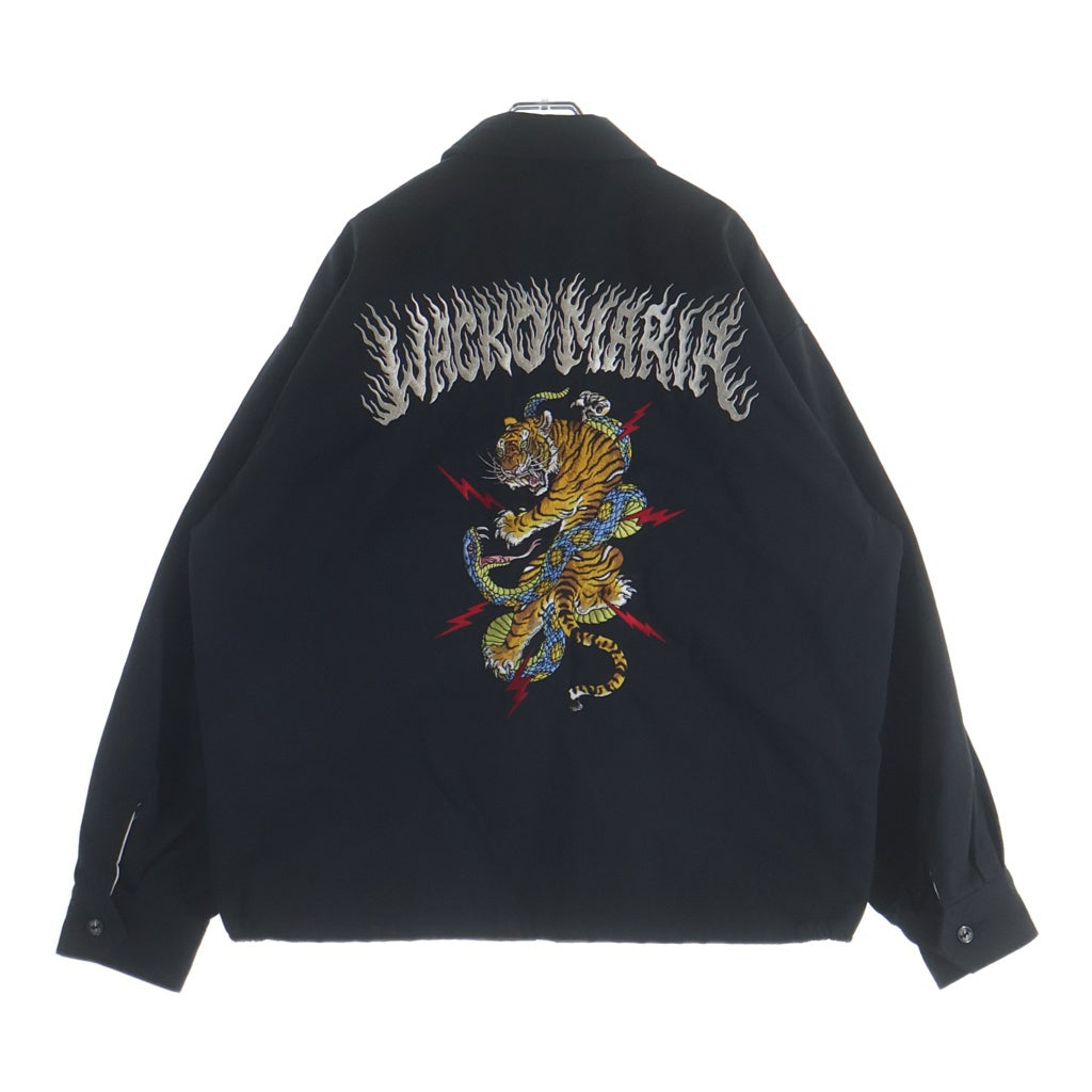 WACKO MARIA(ワコマリア) 25AW ×TIM LEHI VIETNAM JACKET ティムリーハイ 刺繍デザイン ベトナムジャケット ベトジャン ジップアップブルゾン ブラック 25FW-WMO-ML08
