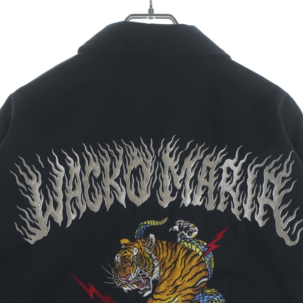 WACKO MARIA(ワコマリア) 25AW ×TIM LEHI VIETNAM JACKET ティムリーハイ 刺繍デザイン ベトナムジャケット ベトジャン ジップアップブルゾン ブラック 25FW-WMO-ML08
