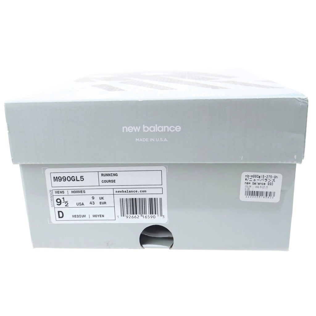 New Balance(ニューバランス) M990GL5 990GL5 スエード ローカットスニーカー グレー US9.5/27.5cm