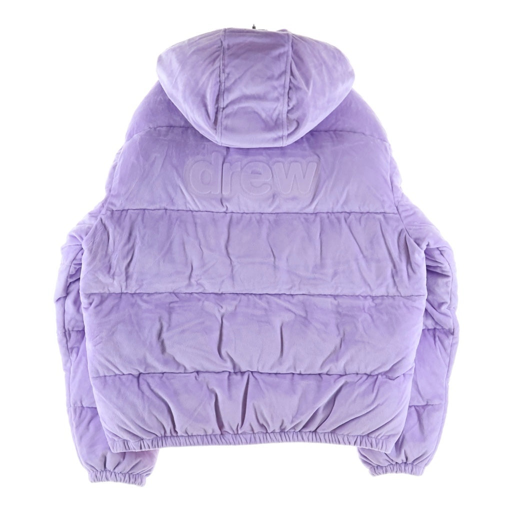 drew house(ドリューハウス) 22AW Plush Hooded Puffer Jacket Lavender プラッシュ ラベンダー フーデッドパファージャケット パープル