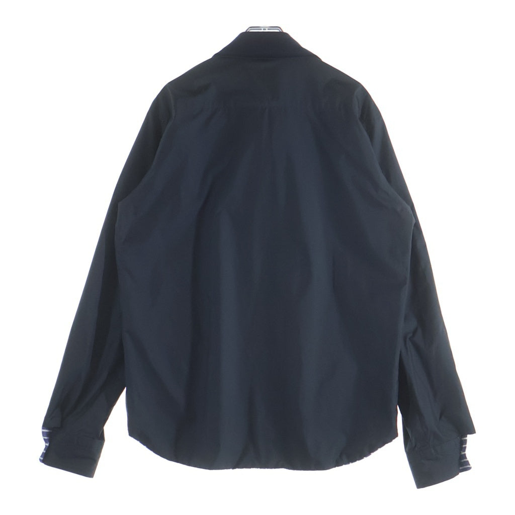 Sacai(サカイ) 20SS Reversible Shirt Blouson リバーシブル ジップアップ シャツブルゾン ジャケット ブラック/ブルー 20-02366M