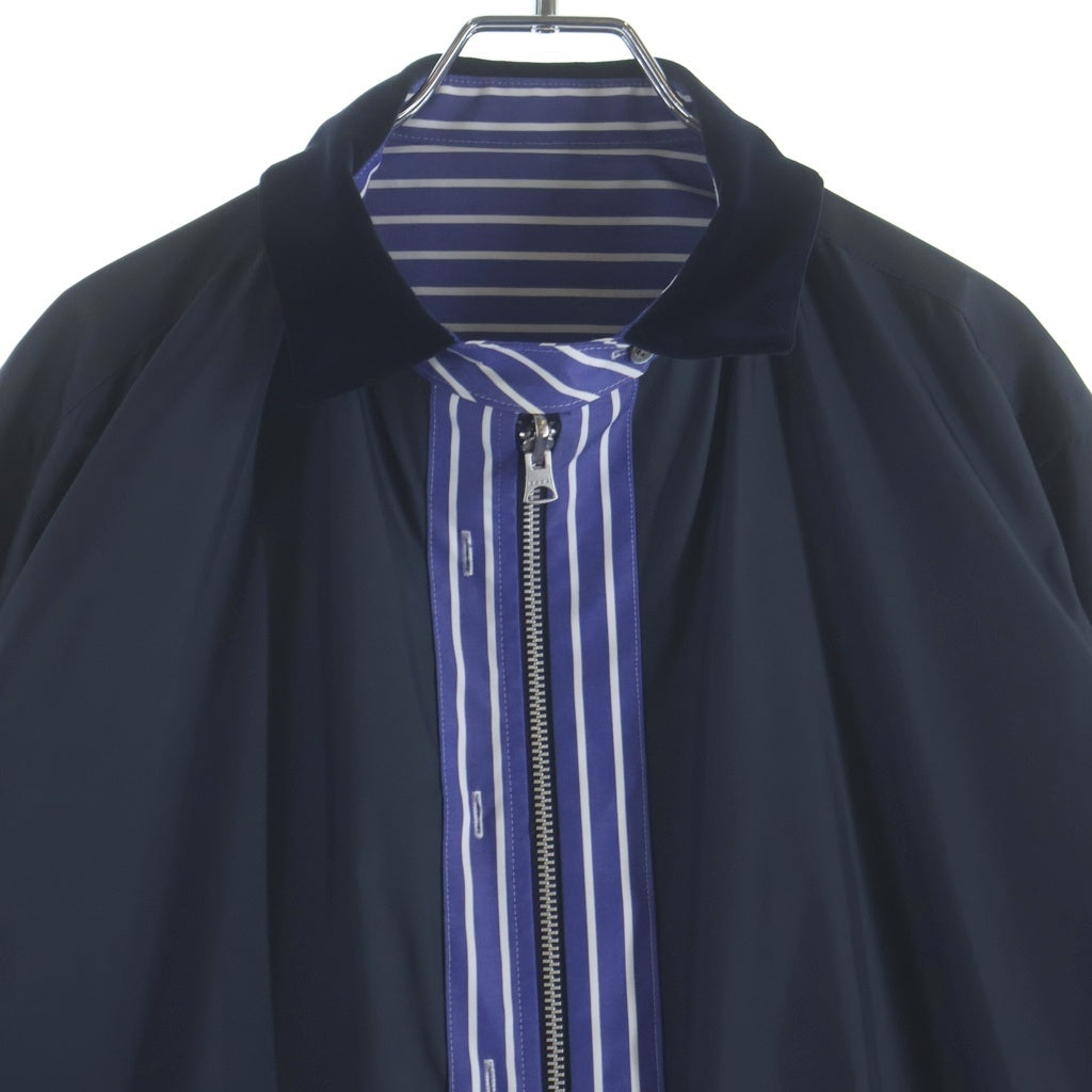 Sacai(サカイ) 20SS Reversible Shirt Blouson リバーシブル ジップアップ シャツブルゾン ジャケット ブラック/ブルー 20-02366M