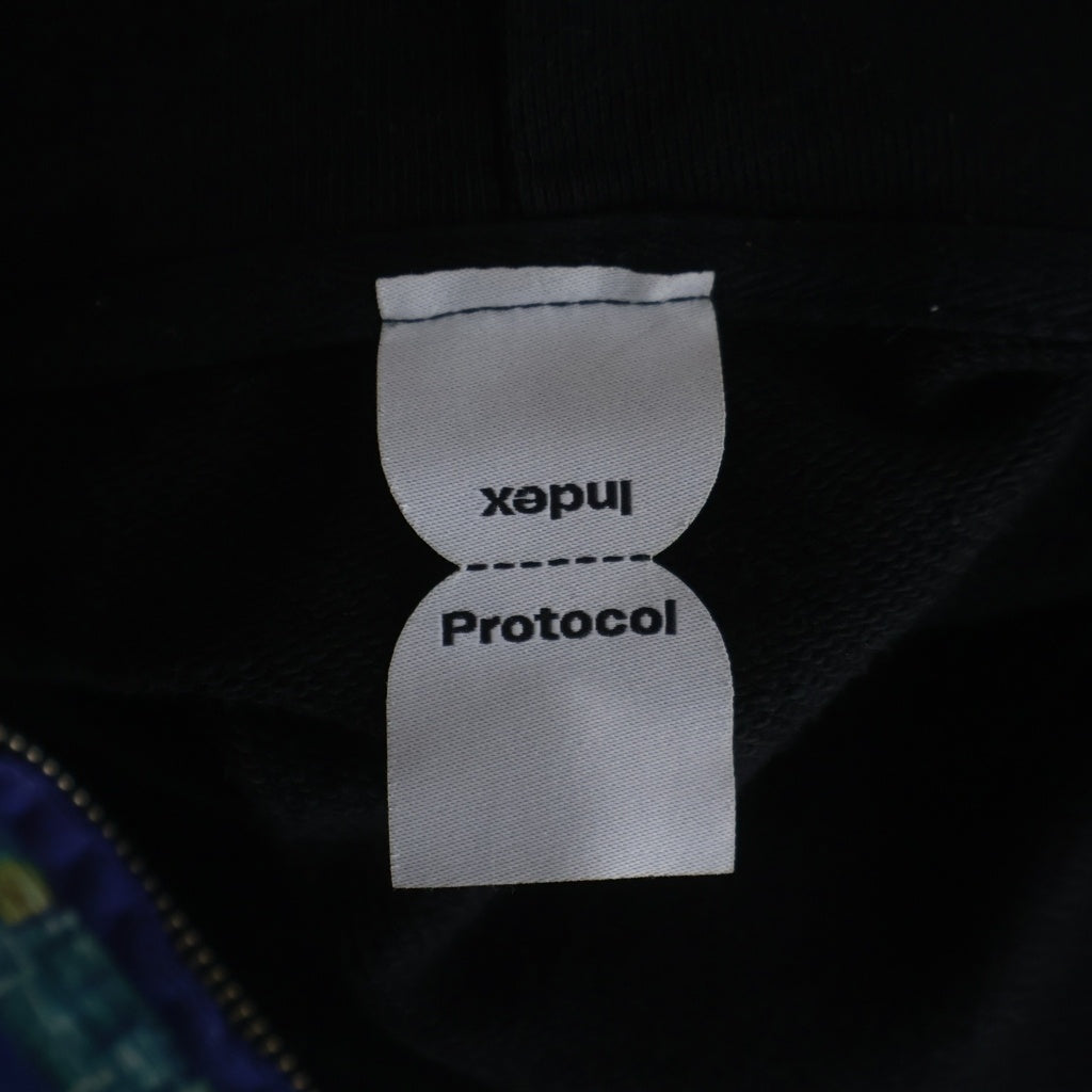 NO BRAND(ノーブランド) PROTOCOL INDEX(プロトコルインデックス) 26SS RECONSTRUCTED SWEATSHIRTS HOODIE 再構築 ダメージ加工 ジップアップスウェットパーカー フーディー PI26SSMH02