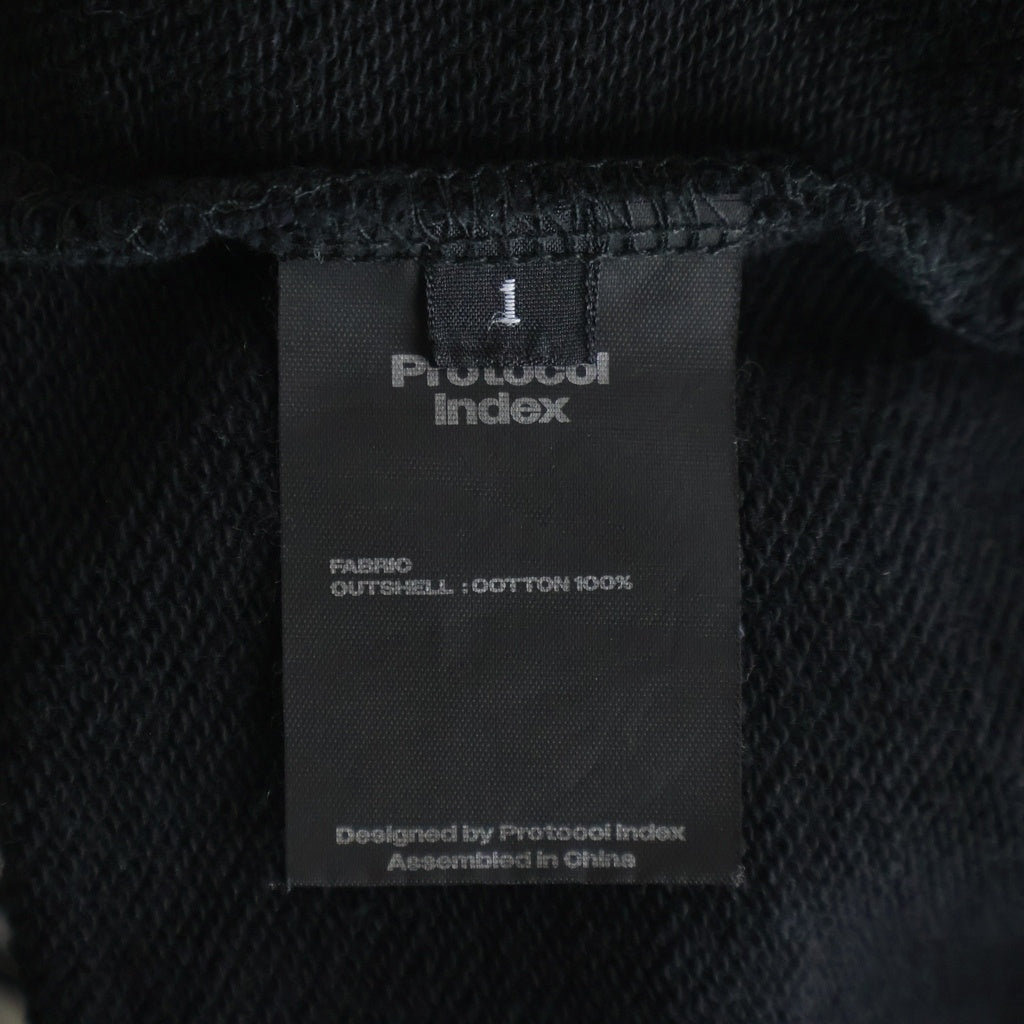 NO BRAND(ノーブランド) PROTOCOL INDEX(プロトコルインデックス) 26SS RECONSTRUCTED SWEATSHIRTS HOODIE 再構築 ダメージ加工 ジップアップスウェットパーカー フーディー PI26SSMH02