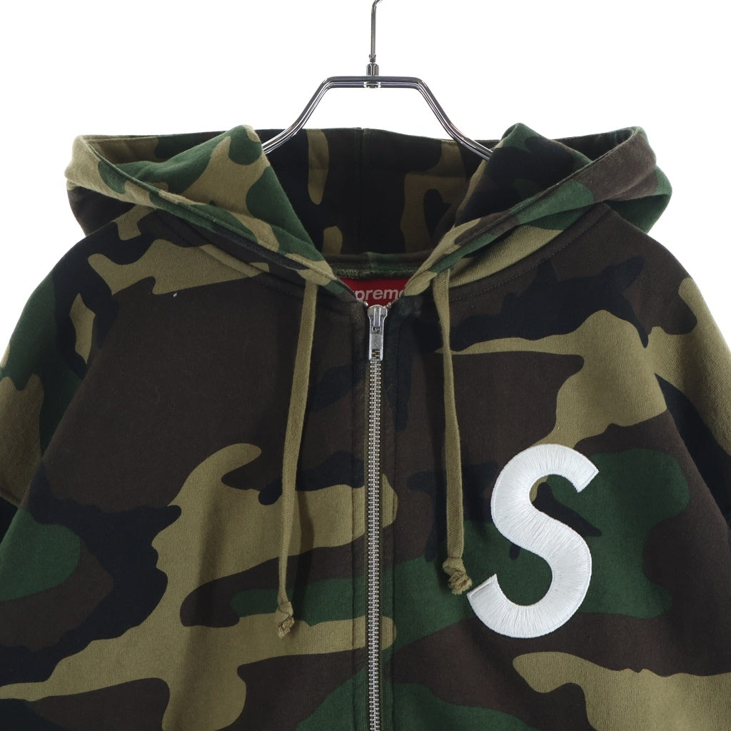 SUPREME(シュプリーム) 25AW S Logo Zip Up Hooded Sweatshirt Camo エスロゴ カモフラ ジップアップスウェットパーカー フーディー カーキ