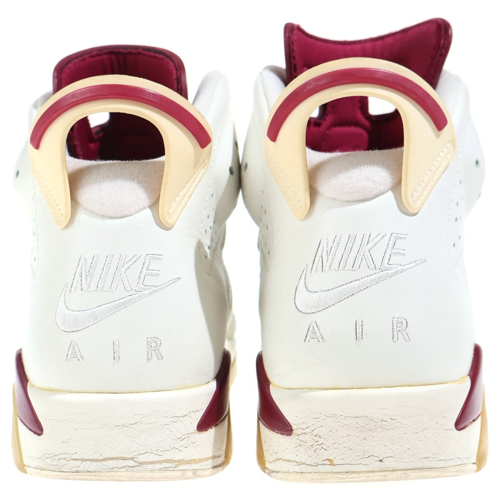 NIKE(ナイキ) 【観賞用2015年製】AIR JORDAN 6 RETRO MAROON エアジョーダン レトロ マルーン ハイカットスニーカー ホワイト US10.5/28.5cm 384664-116