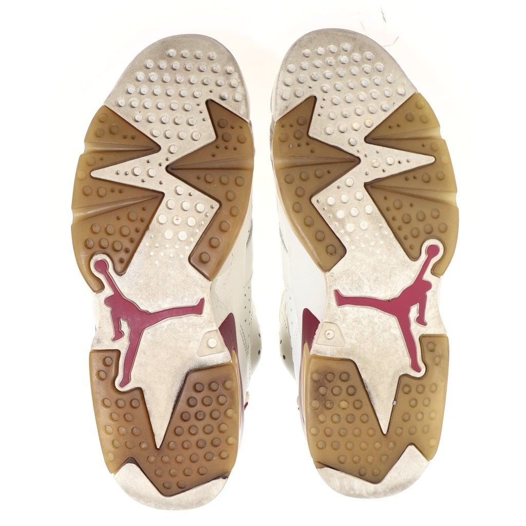 NIKE(ナイキ) 【観賞用2015年製】AIR JORDAN 6 RETRO MAROON エアジョーダン レトロ マルーン ハイカットスニーカー ホワイト US10.5/28.5cm 384664-116
