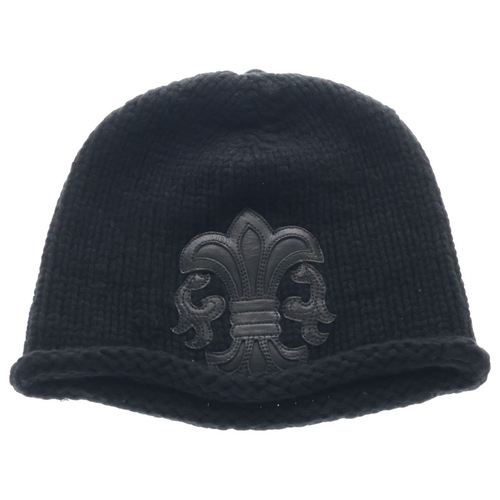 CHROME HEARTS(クロムハーツ) BEANIE CASH BS FLARE BSフレアパッチ ニットビーニー キャップ 帽子 ブラック