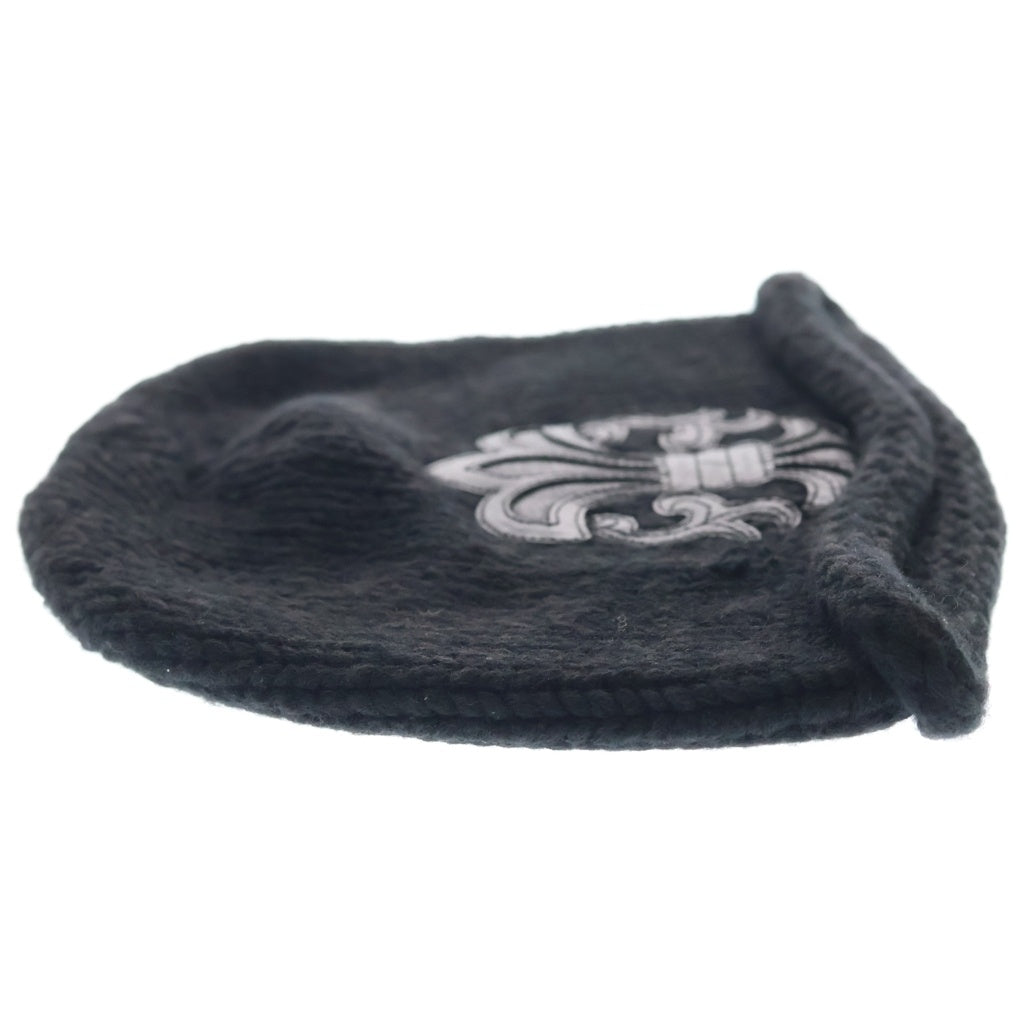CHROME HEARTS(クロムハーツ) BEANIE CASH BS FLARE BSフレアパッチ ニットビーニー キャップ 帽子 ブラック