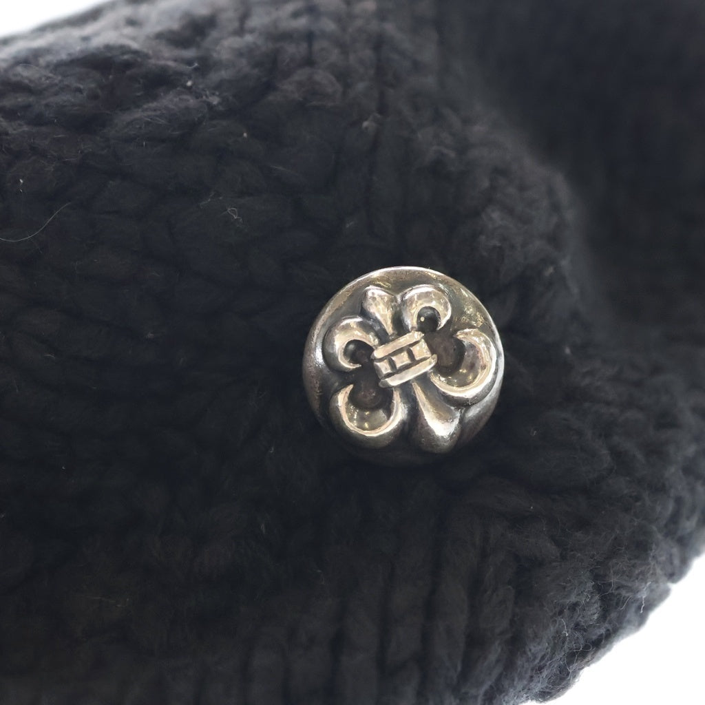 CHROME HEARTS(クロムハーツ) BEANIE CASH BS FLARE BSフレアパッチ ニットビーニー キャップ 帽子 ブラック