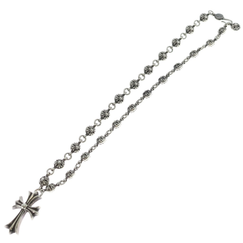 CHROME HEARTS(クロムハーツ) #1 CRSBL CHN SML CH CRS クロスボールチェーン スモールCHクロス ネックレス シルバー BCA193