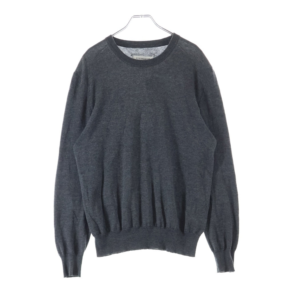 Maison Margiela(メゾンマルジェラ) KNIT PULLOVER エルボーパッチ ハイゲージ コットンウール プルオーバーニットセーター S50HA0845