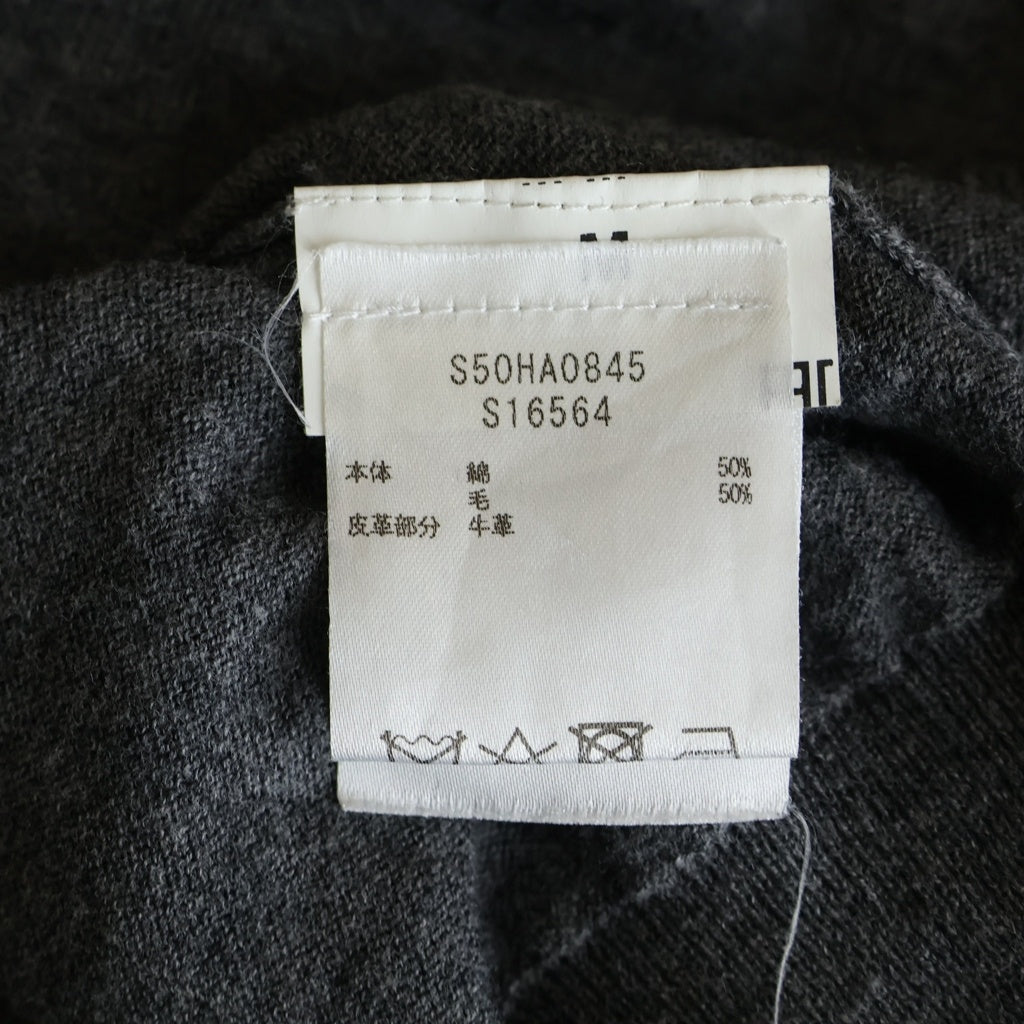 Maison Margiela(メゾンマルジェラ) KNIT PULLOVER エルボーパッチ ハイゲージ コットンウール プルオーバーニットセーター S50HA0845