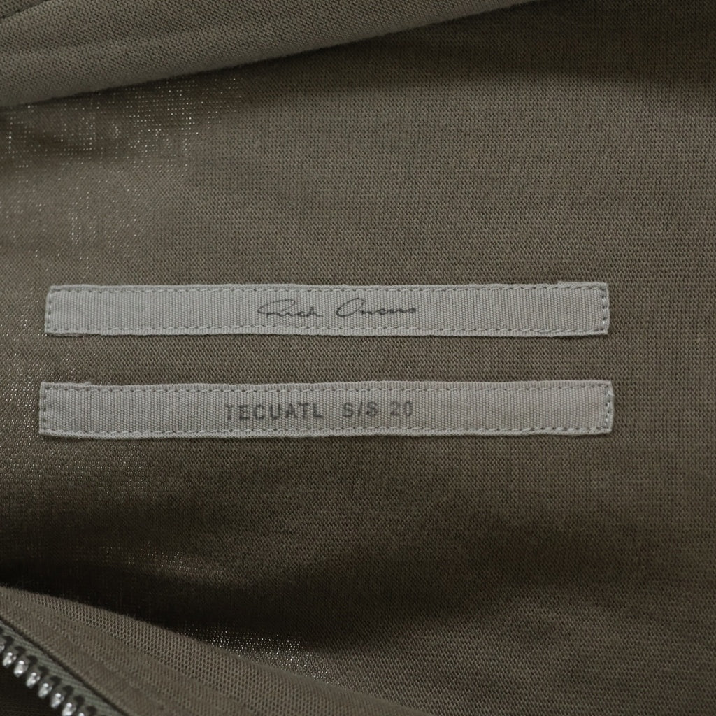 Rick Owens(リックオウエンス) 20SS LONG ZIP HOODIE ロングジップフーディー パーカー カーキ