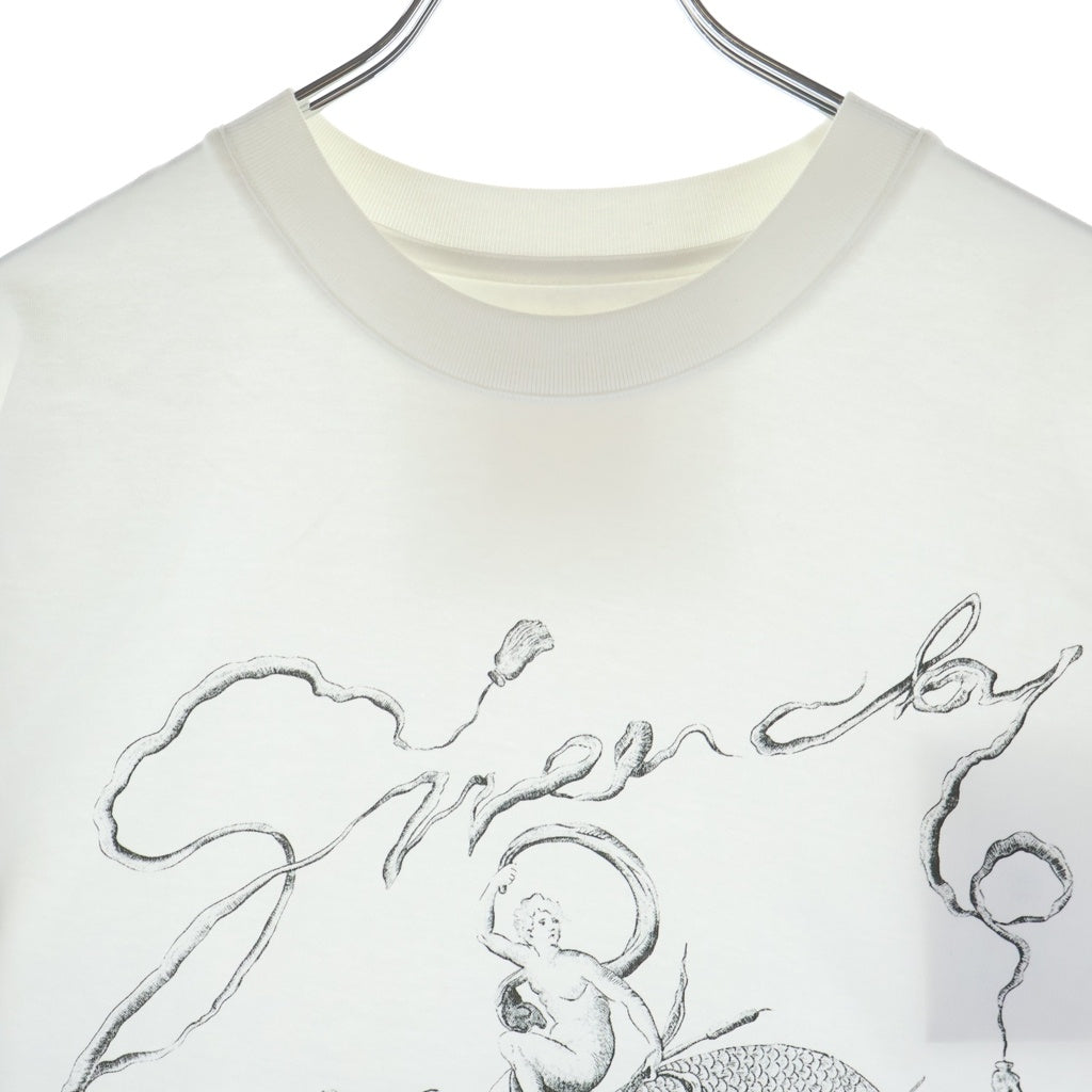 GIVENCHY(ジバンシィ) SNAKE PRINT T-SHIRT フロントスネークプリントTシャツ 半袖クルーネックカットソー ホワイト BM71MG3YPX