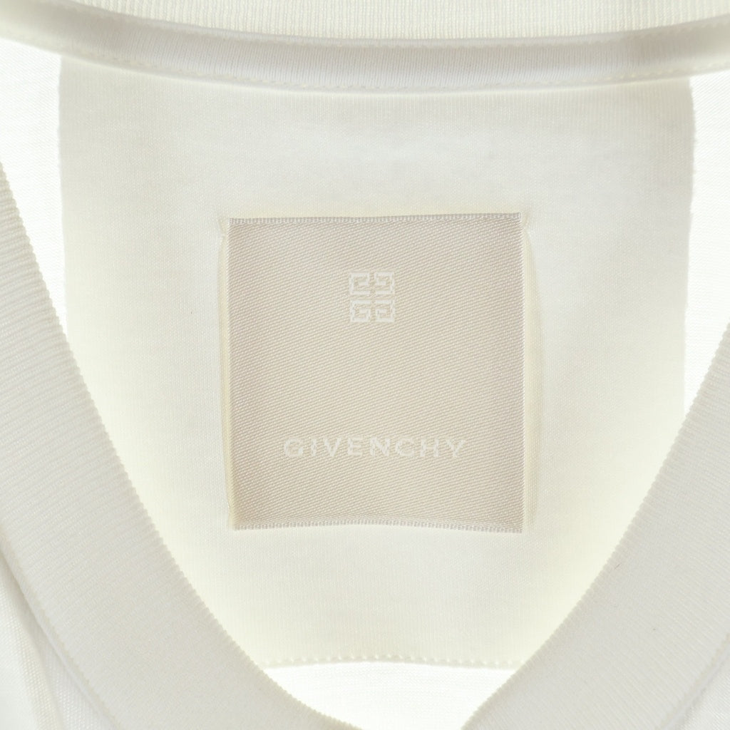 GIVENCHY(ジバンシィ) SNAKE PRINT T-SHIRT フロントスネークプリントTシャツ 半袖クルーネックカットソー ホワイト BM71MG3YPX