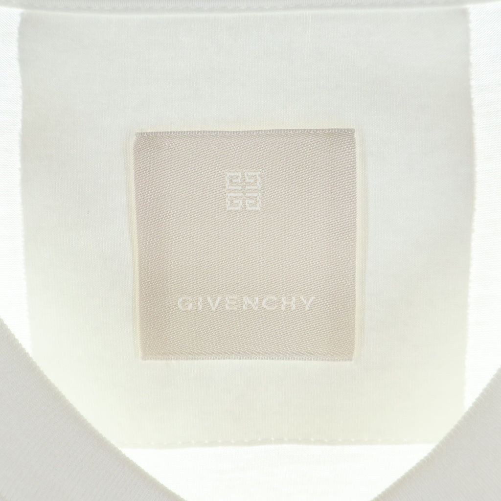 GIVENCHY(ジバンシィ) 24SS BOXY S/S T-SHIRT フロントプリントTシャツ 半袖クルーネックカットソー ホワイト BM71JB3YJY