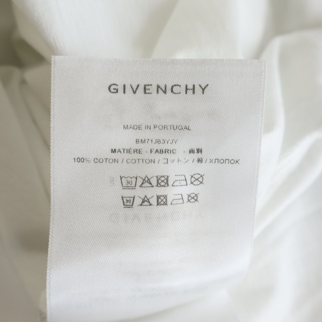 GIVENCHY(ジバンシィ) 24SS BOXY S/S T-SHIRT フロントプリントTシャツ 半袖クルーネックカットソー ホワイト BM71JB3YJY