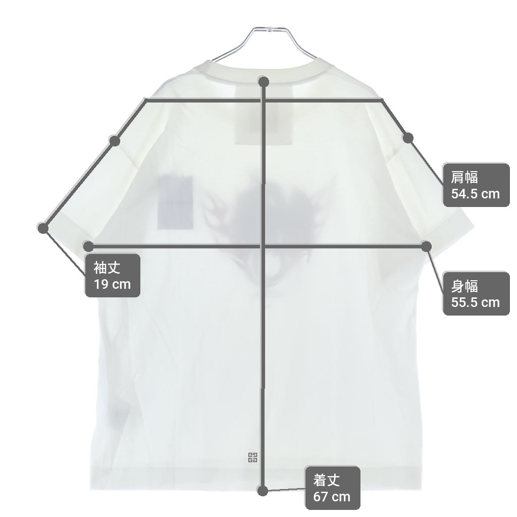 GIVENCHY(ジバンシィ) 24SS BOXY S/S T-SHIRT フロントプリントTシャツ 半袖クルーネックカットソー ホワイト BM71JB3YJY