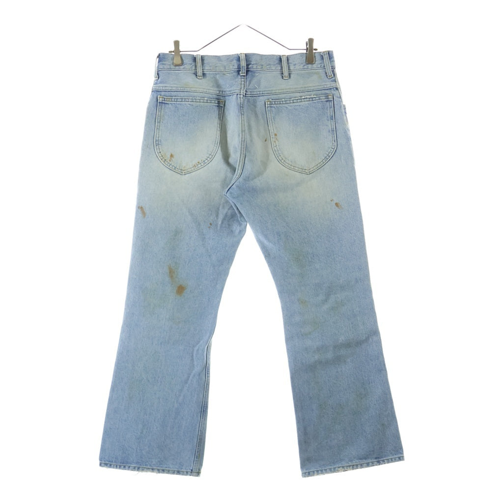 MM6 Maison Margiela(エムエムシックスメゾンマルジェラ) 22SS Dirty Wash Denim ダーティウォッシュ加工 ジップフライ ブーツカットデニムパンツ インディゴ S30LA0179 S30561