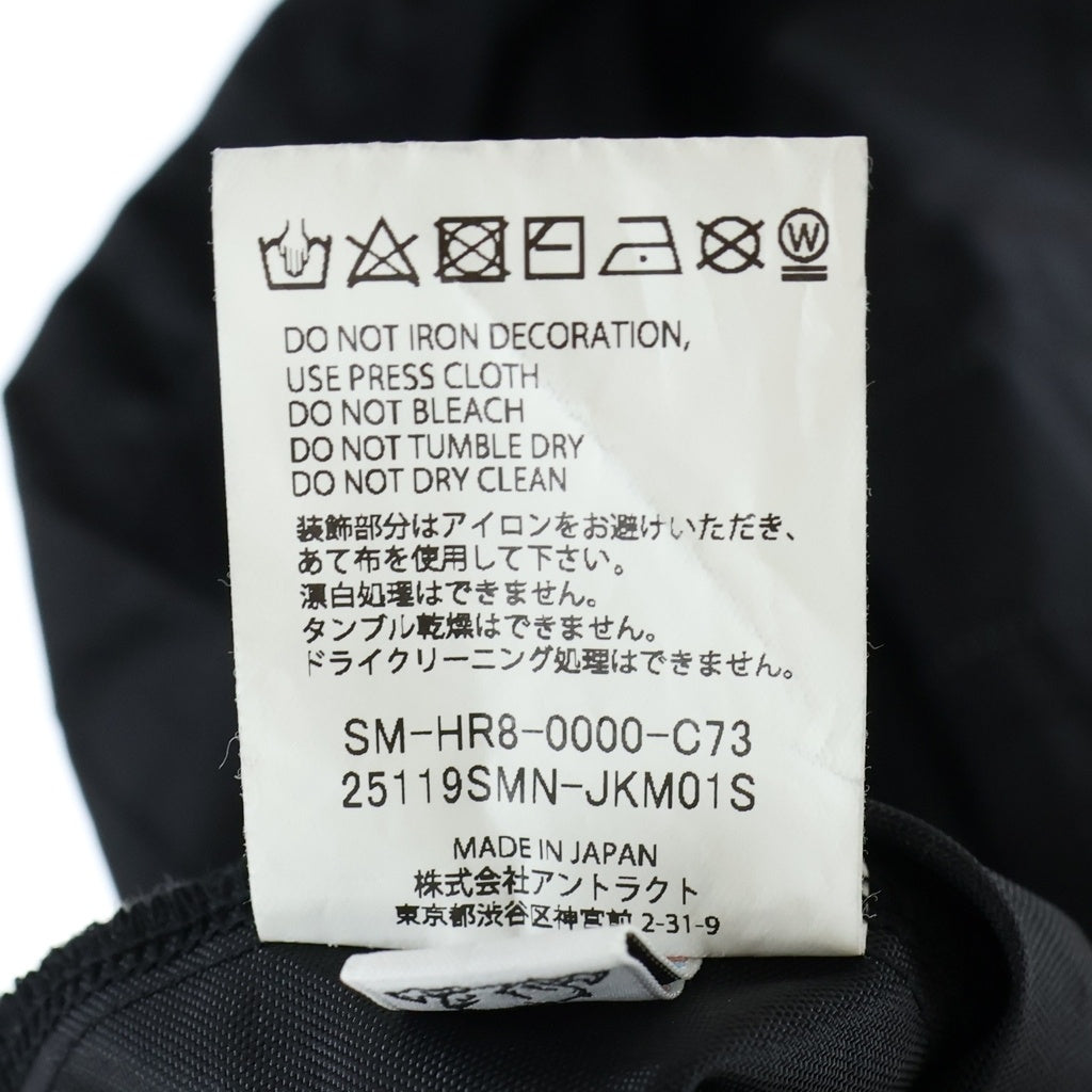 SAINT MICHAEL(セントマイケル) 25SS ×NEIGHBORHOOD STHD . JACKET SNTHD ネイバーフッド モーターサイクルタイプ ナイロンジャケット ジップアップブルゾン ブラック/レッド SM-HR8-0000-C73