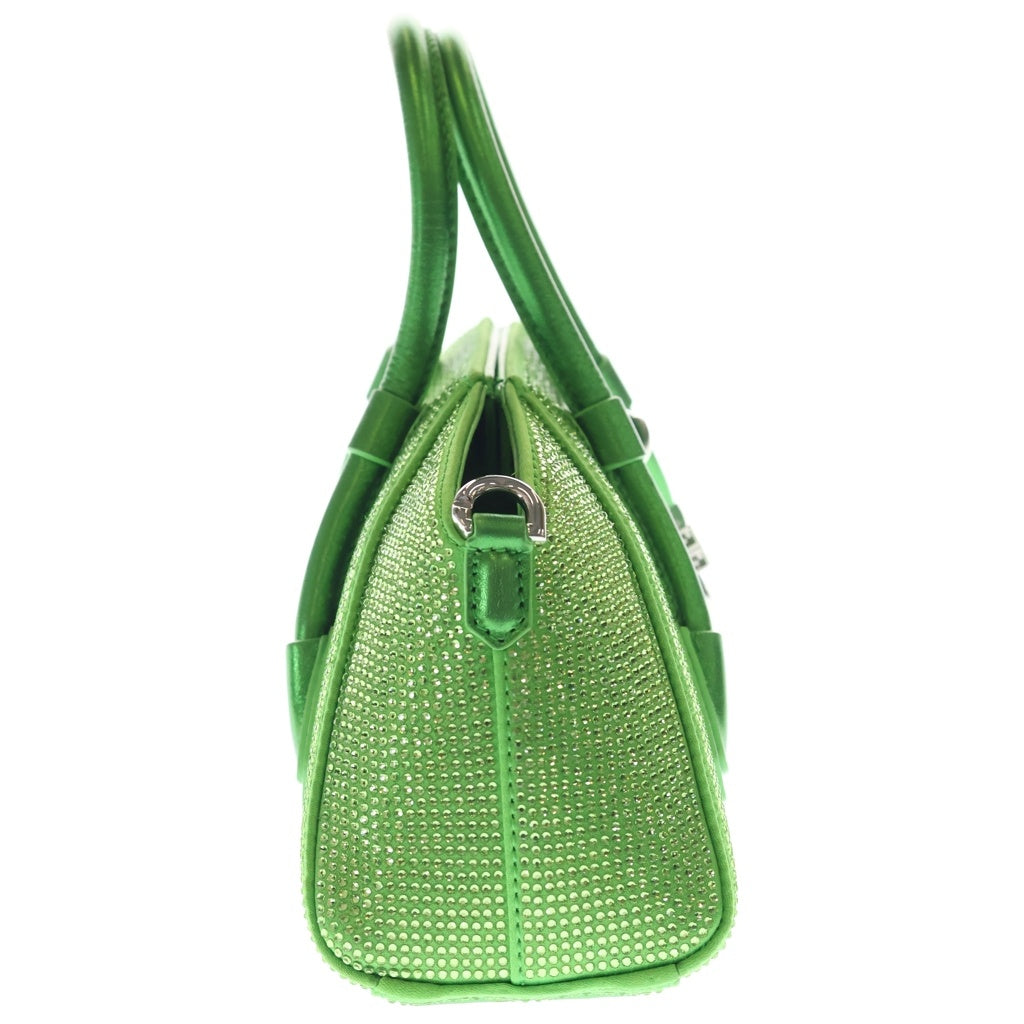 GIVENCHY(ジバンシィ) MINI ANTIGONA STRETCH BAG ミニ アンティゴナ ストレッチ ラインストーン装飾 2WAY ハンドバッグ ショルダーバッグ グリーン BB50RHB1X0 レディース