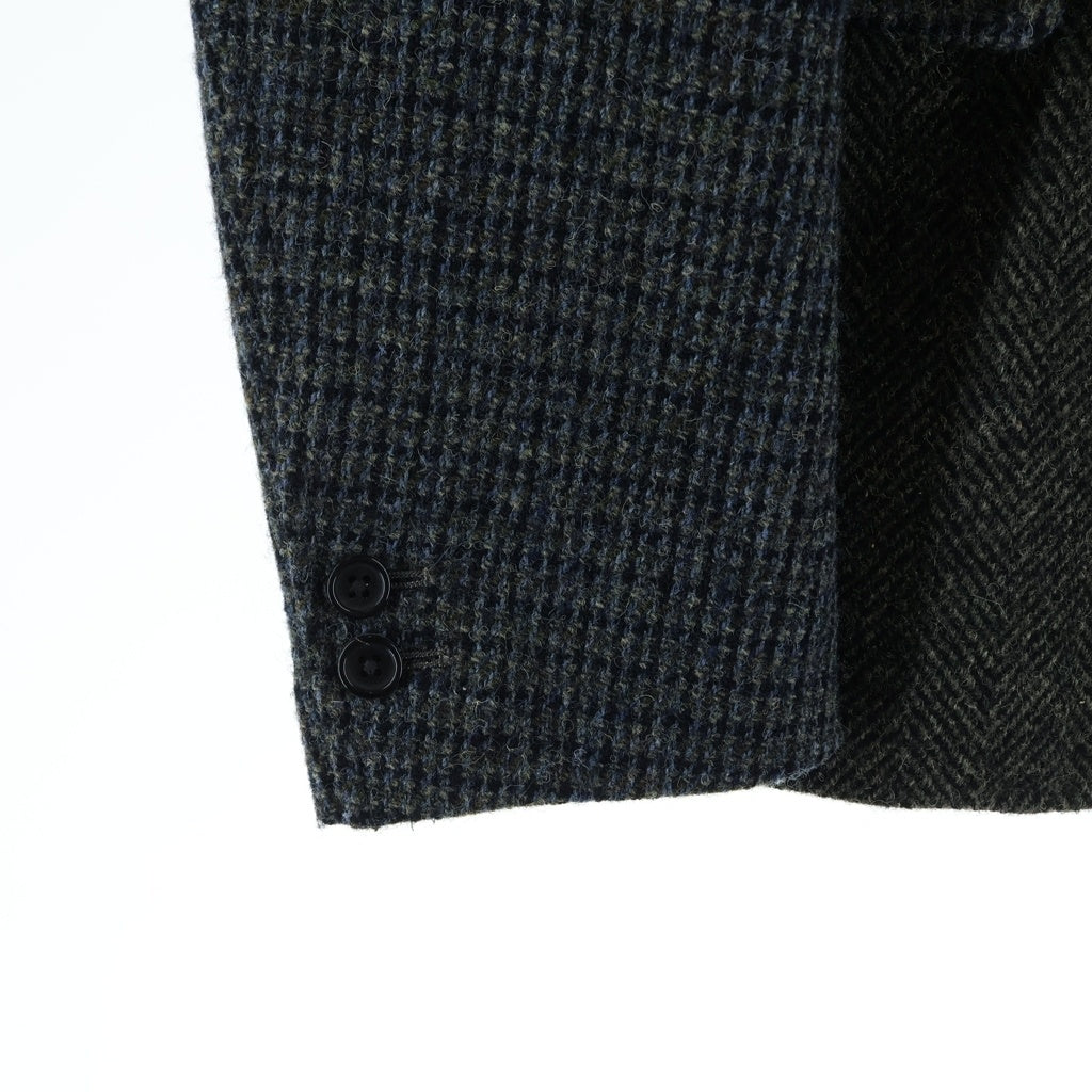 BEAUTY&YOUTH UNITED ARROWS(ビューティーアンドユースユナイテッドアローズ) ×HARIS TWEED ハリスツイード クレイジーパターンカバーオール ツイード 3Bウールテーラードジャケット グレー 1222-139-0704