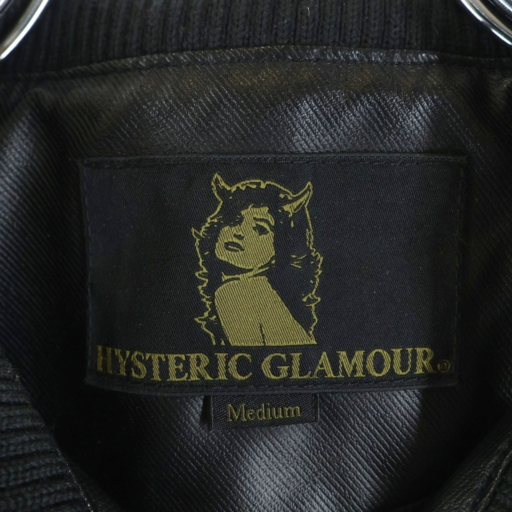 HYSTERIC GLAMOUR(ヒステリックグラマー) プリマロフト ニューレイド ツイルジップアップリブブルゾン ジャケット ブラック 0224AB04
