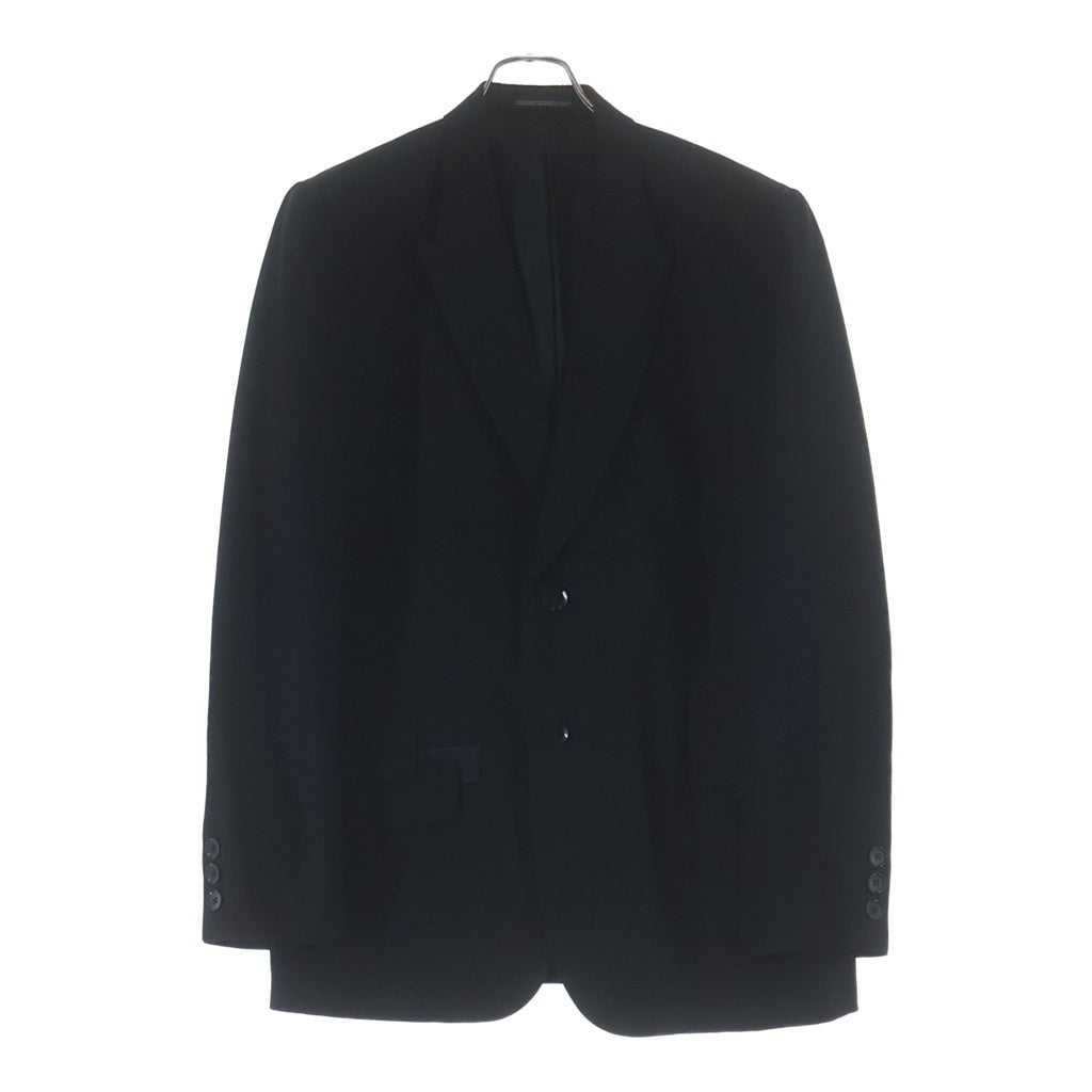 Yohji Yamamoto POUR HOMME(ヨウジヤマモト プールオム) 09AW レーヨンウールギャバ マルチポケット 2ボタン ピークドラペル テーラードジャケット ブラック HZ-J22-200