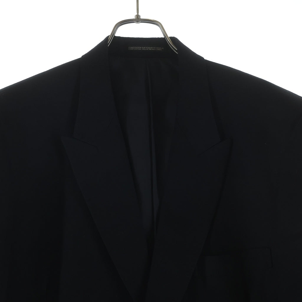 Yohji Yamamoto POUR HOMME(ヨウジヤマモト プールオム) 09AW レーヨンウールギャバ マルチポケット 2ボタン ピークドラペル テーラードジャケット ブラック HZ-J22-200