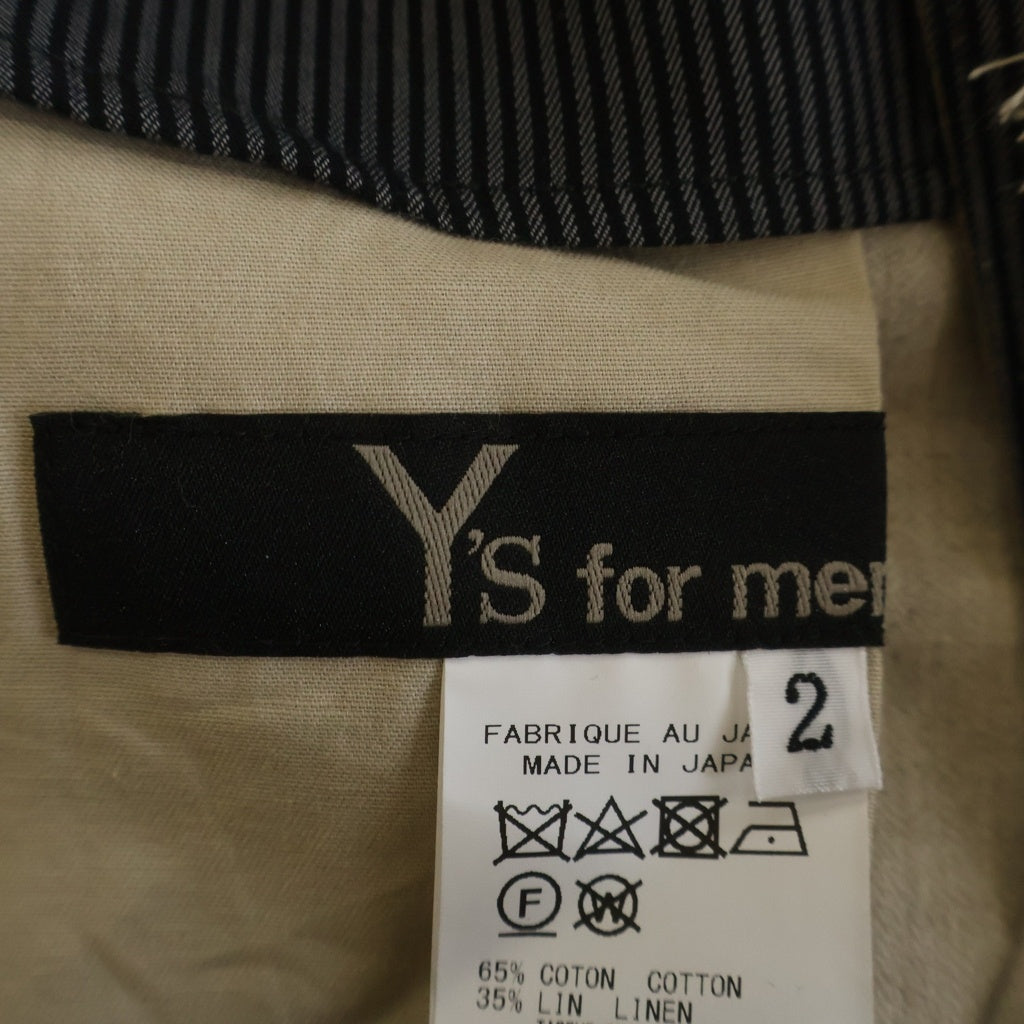 Y's for men(ワイズフォーメン) 24AW Z-Flap Pants リネン混 Zフラップ ワイドパンツ ベージュ MO-P15-008