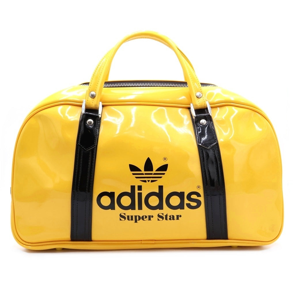 adidas(アディダス) 80S VINTAGE トレフォイルロゴ エナメル ボストンバッグ イエロー B-53 レディース