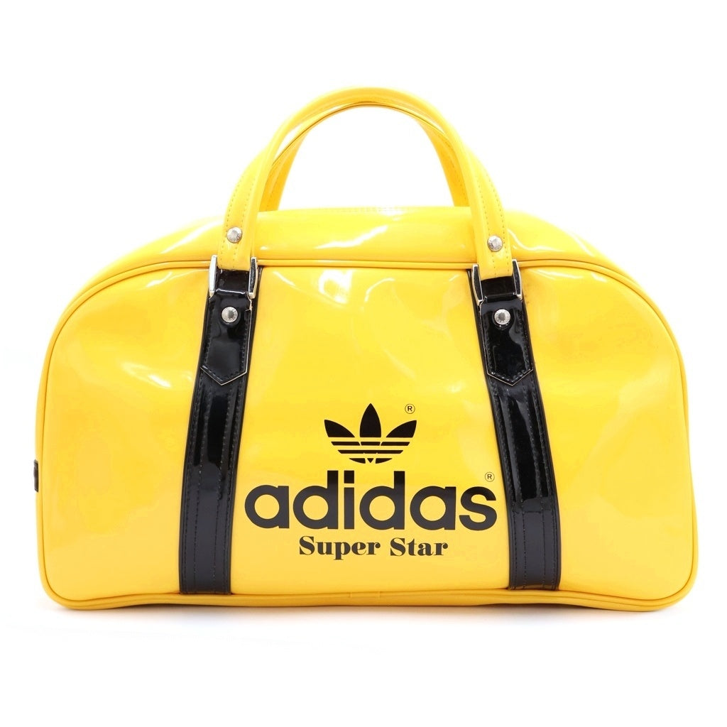 adidas(アディダス) 80S VINTAGE トレフォイルロゴ エナメル ボストンバッグ イエロー B-53 レディース