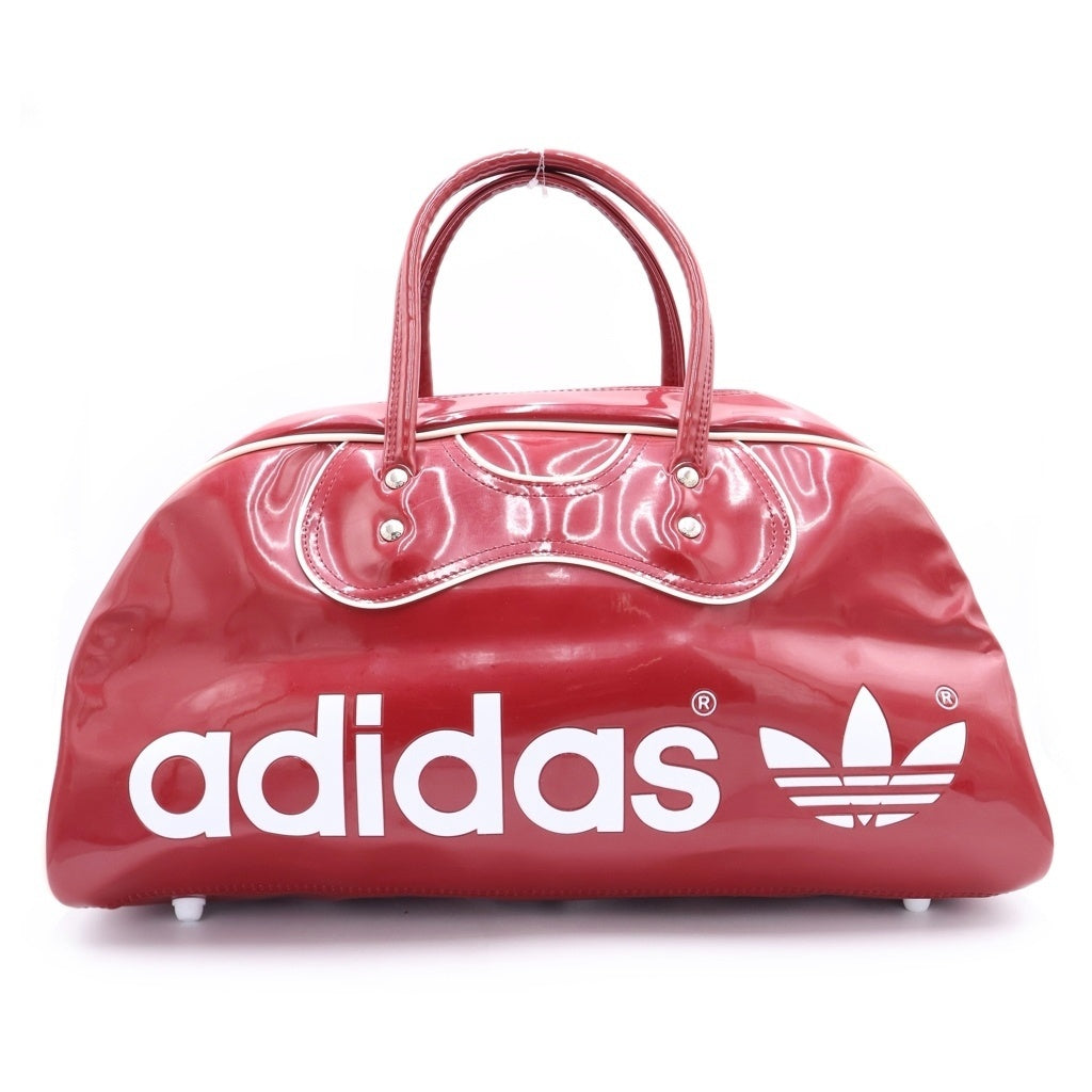 adidas(アディダス) 80S VINTAGE トレフォイルロゴ エナメル ボストンバッグ レッド レディース
