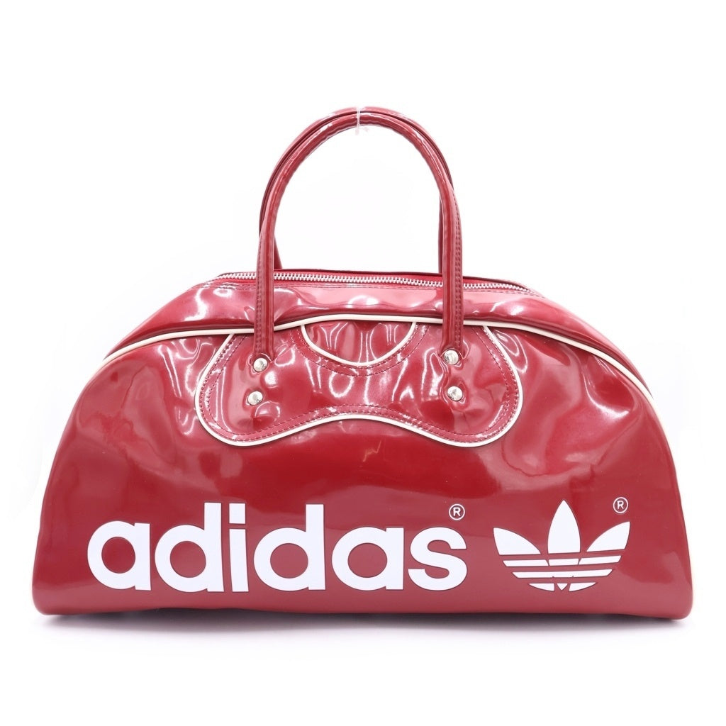 adidas(アディダス) 80S VINTAGE トレフォイルロゴ エナメル ボストンバッグ レッド レディース