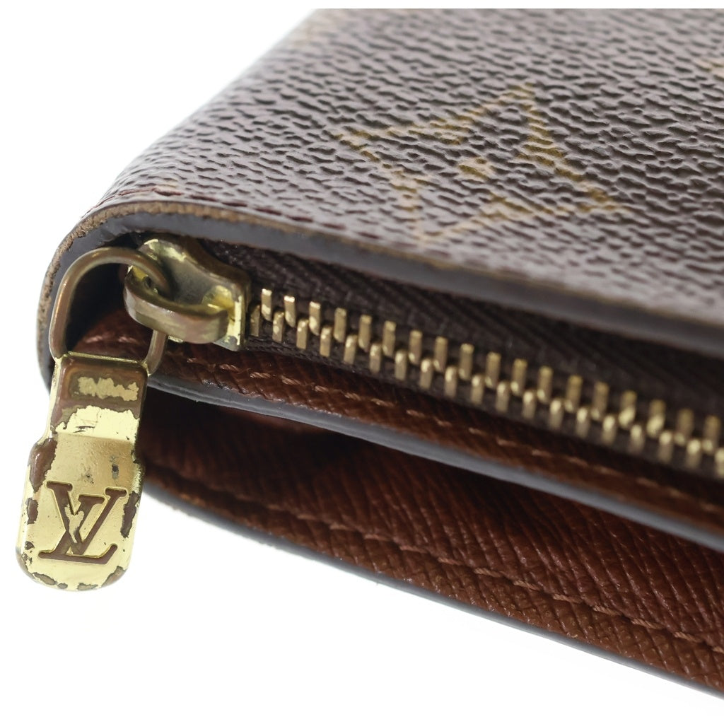 LOUIS VUITTON(ルイヴィトン) モノグラムキャンバス コンパクトジップ ウォレット 二つ折り財布 ブラウン M61667 MI1002 レディース