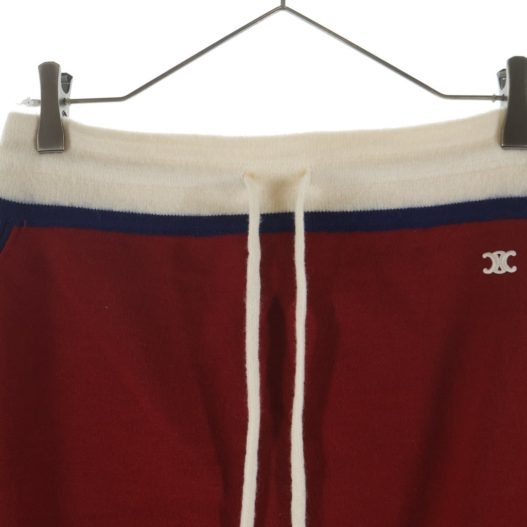 CELINE(セリーヌ) 23SS TRIOMPHE MINI WOOL SKIRT トリオンフ ミニウールスカート レディース レッド/ネイビー 2AE08245T.27RN