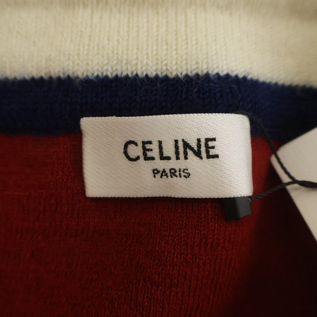 CELINE(セリーヌ) 23SS TRIOMPHE MINI WOOL SKIRT トリオンフ ミニウールスカート レディース レッド/ネイビー 2AE08245T.27RN